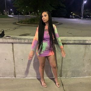 Multicolor mini dress